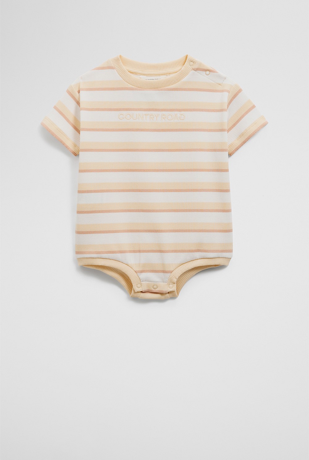 Organically Grown Cotton Oversize Stripe Short Sleeve Bodysuit