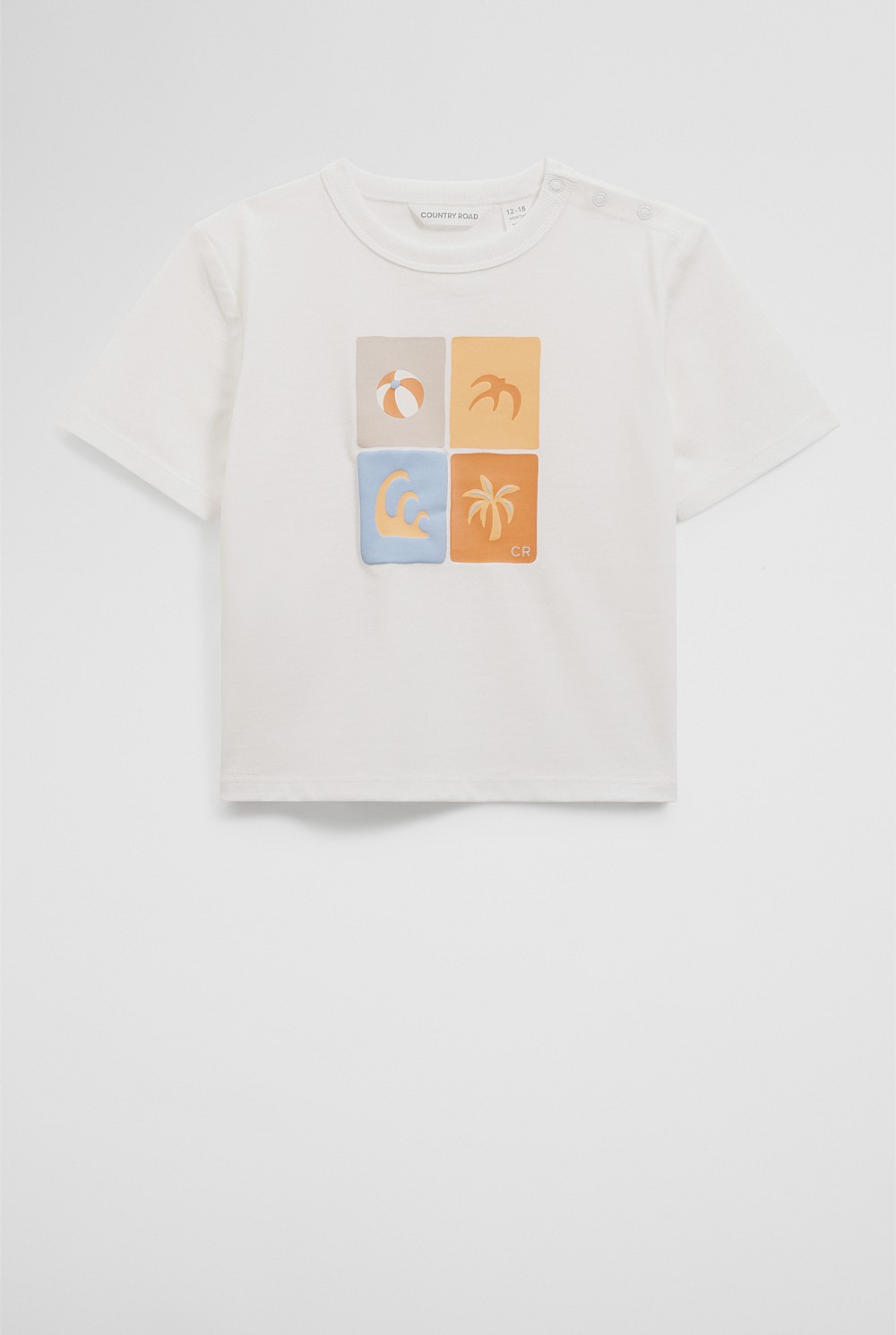 Oversized Beach Motif T-Shirt