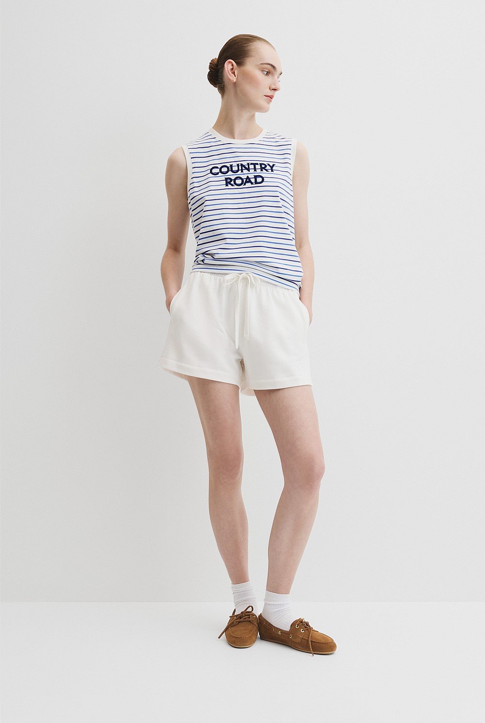 Australian Cotton Stripe CR Tank