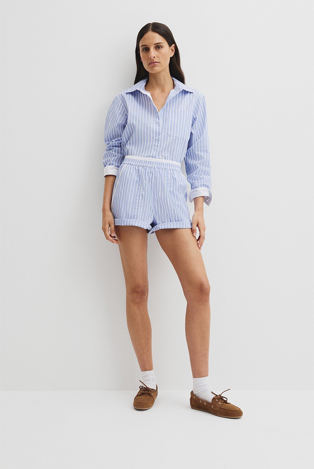 Australian Cotton Oxford Stripe Short