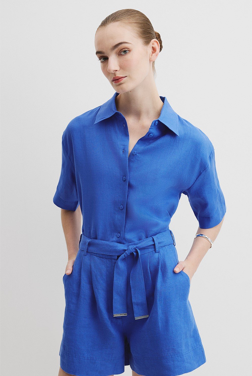 Organically Grown Linen Short Sleeve Shirt