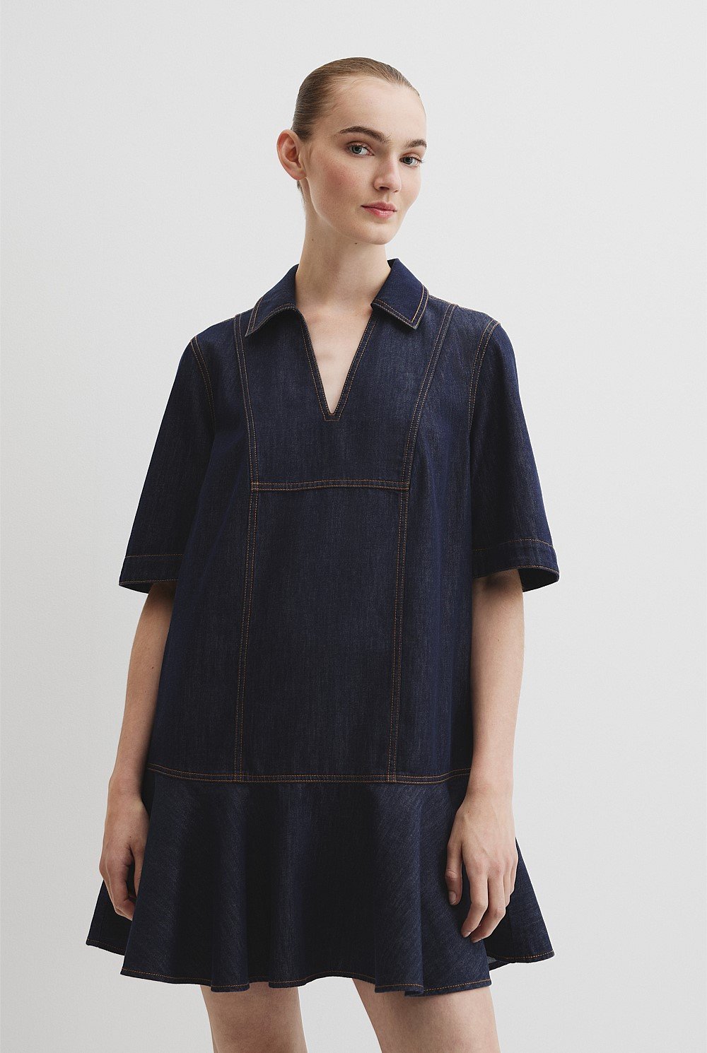 Denim Popover Dress