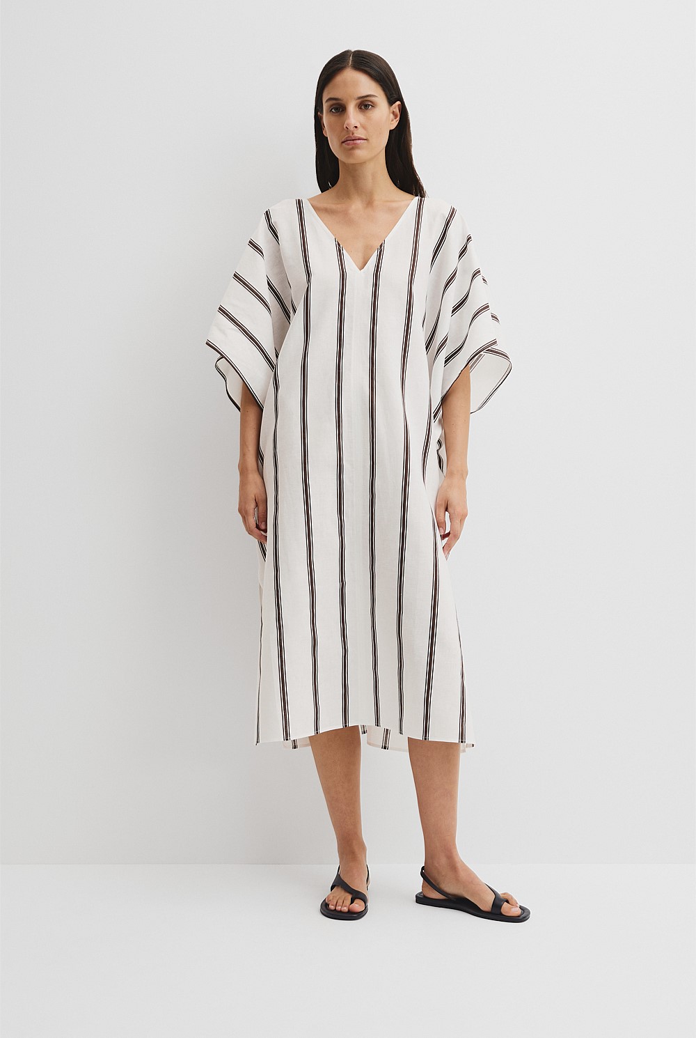 Linen Stripe Kaftan
