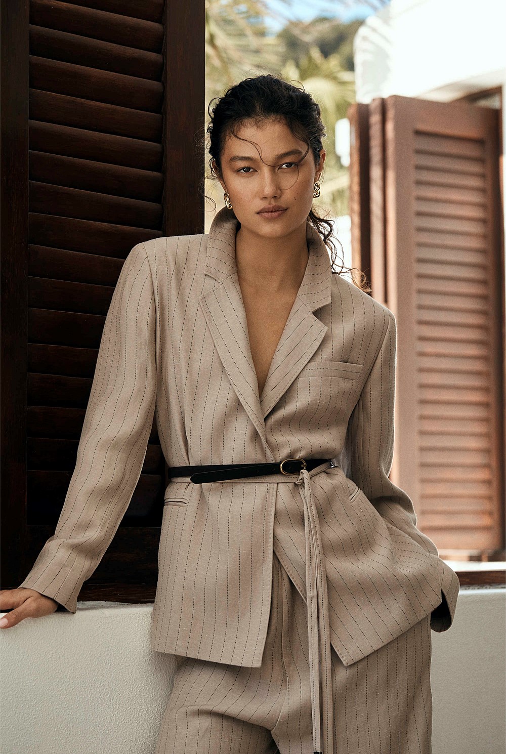 Stripe Relaxed Blazer