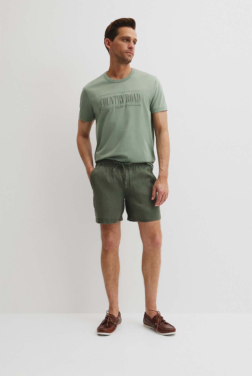 Organically Grown Linen Drawcord Short
