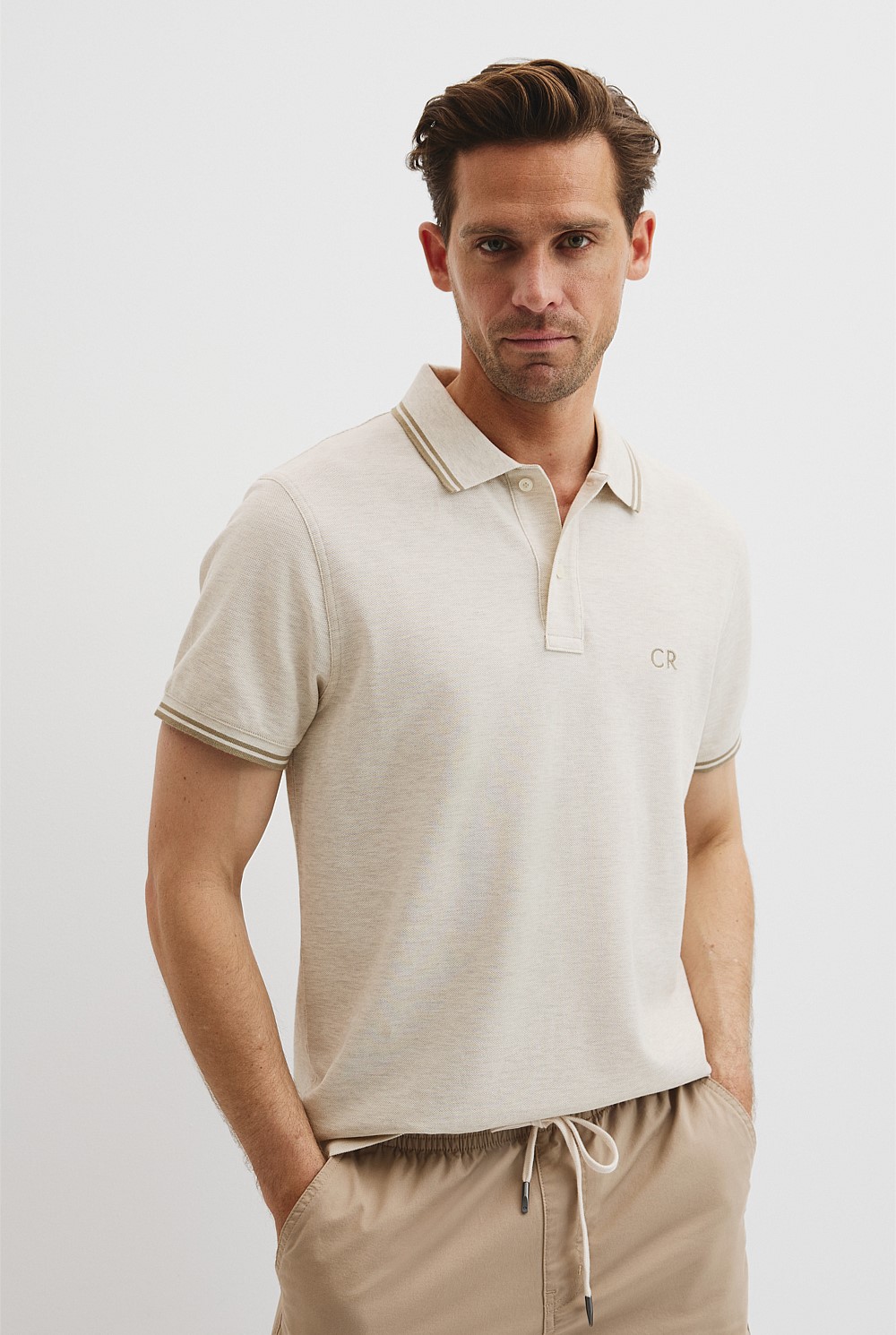 Australian Cotton CR Logo Pique Polo