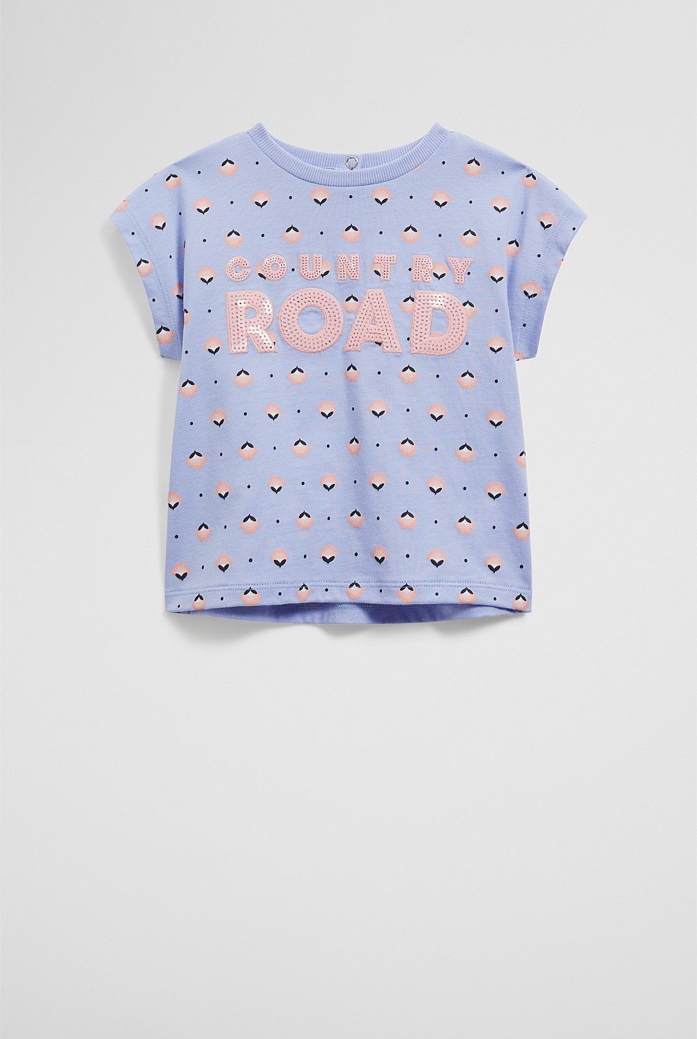 Organically Grown Cotton Sequin Logo T-Shirt