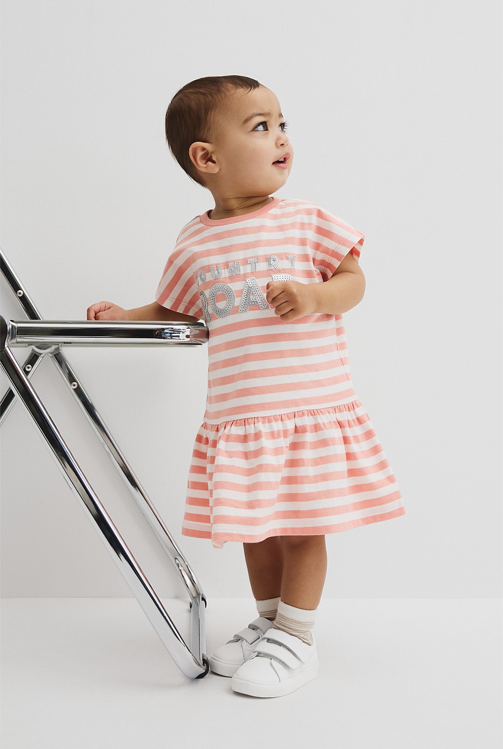 Drop Waist Logo T-Shirt Dress