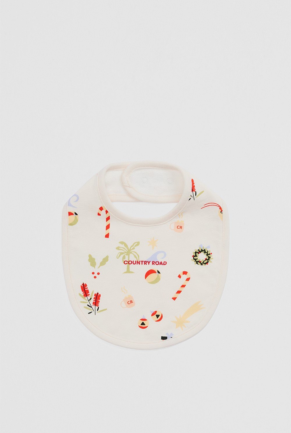 Organically Grown Cotton Festive Print Bib