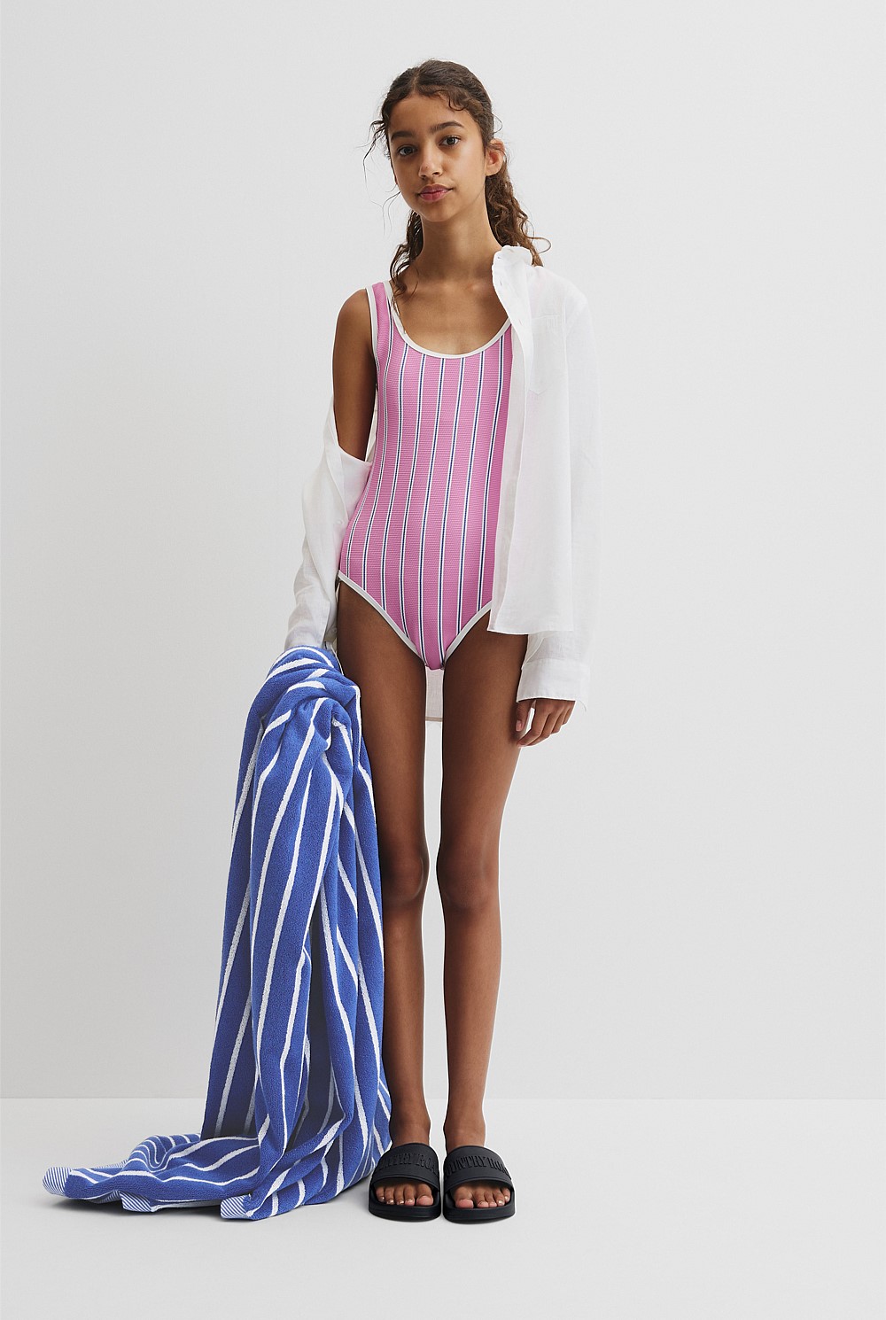 Teen Vertical Stripe Swimsuit