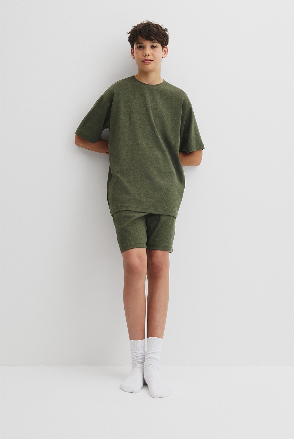 Teen Organically Grown Cotton Blend Relaxed Logo Pyjama Set