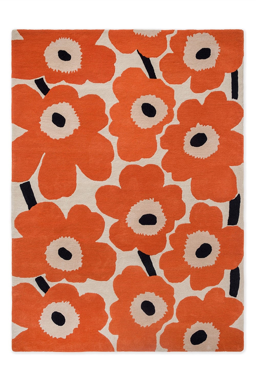 Unikko Orange Red Rug 280x200cm