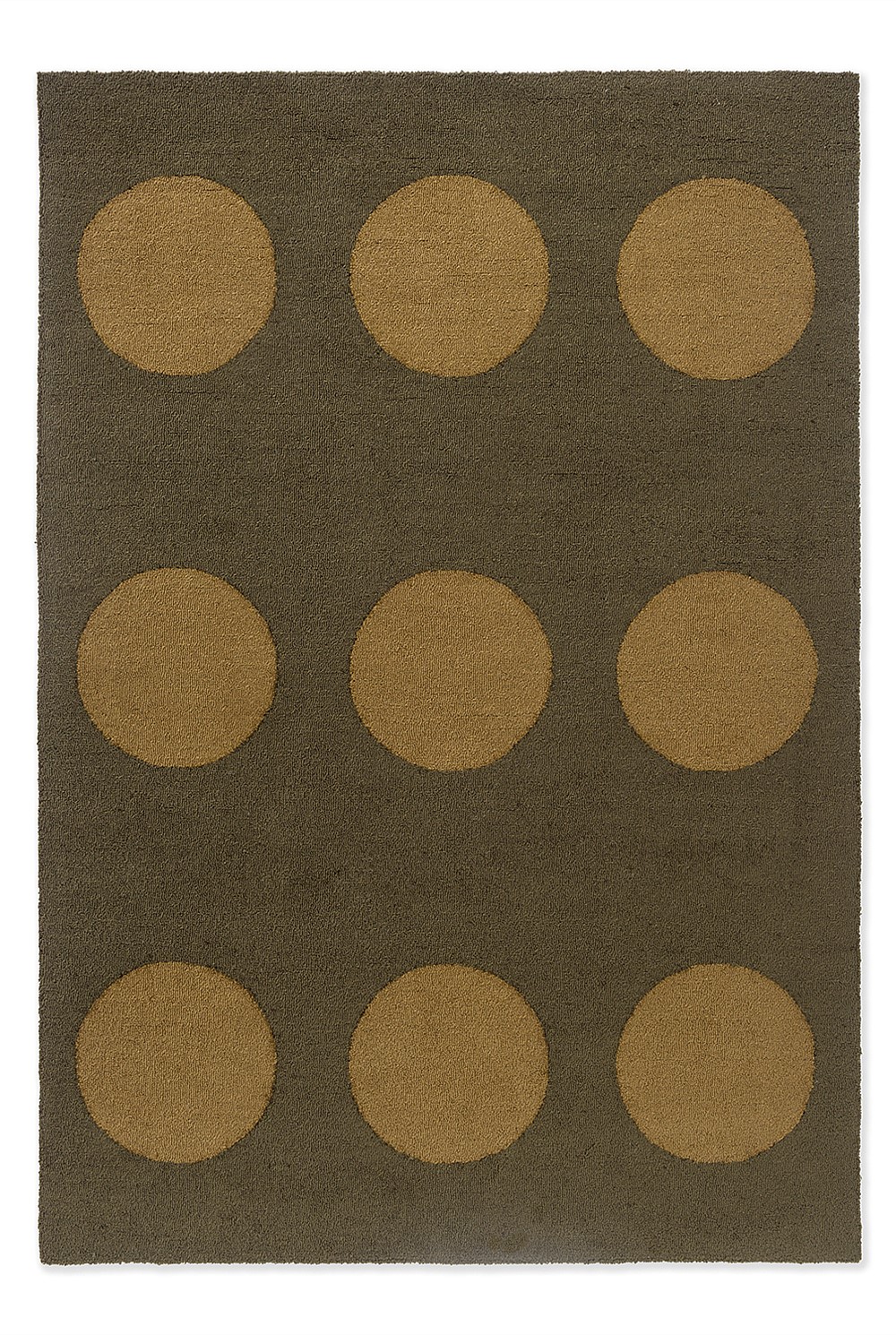 Habitat Festival Dots Olive Green Outdoor Rug 200x140cm