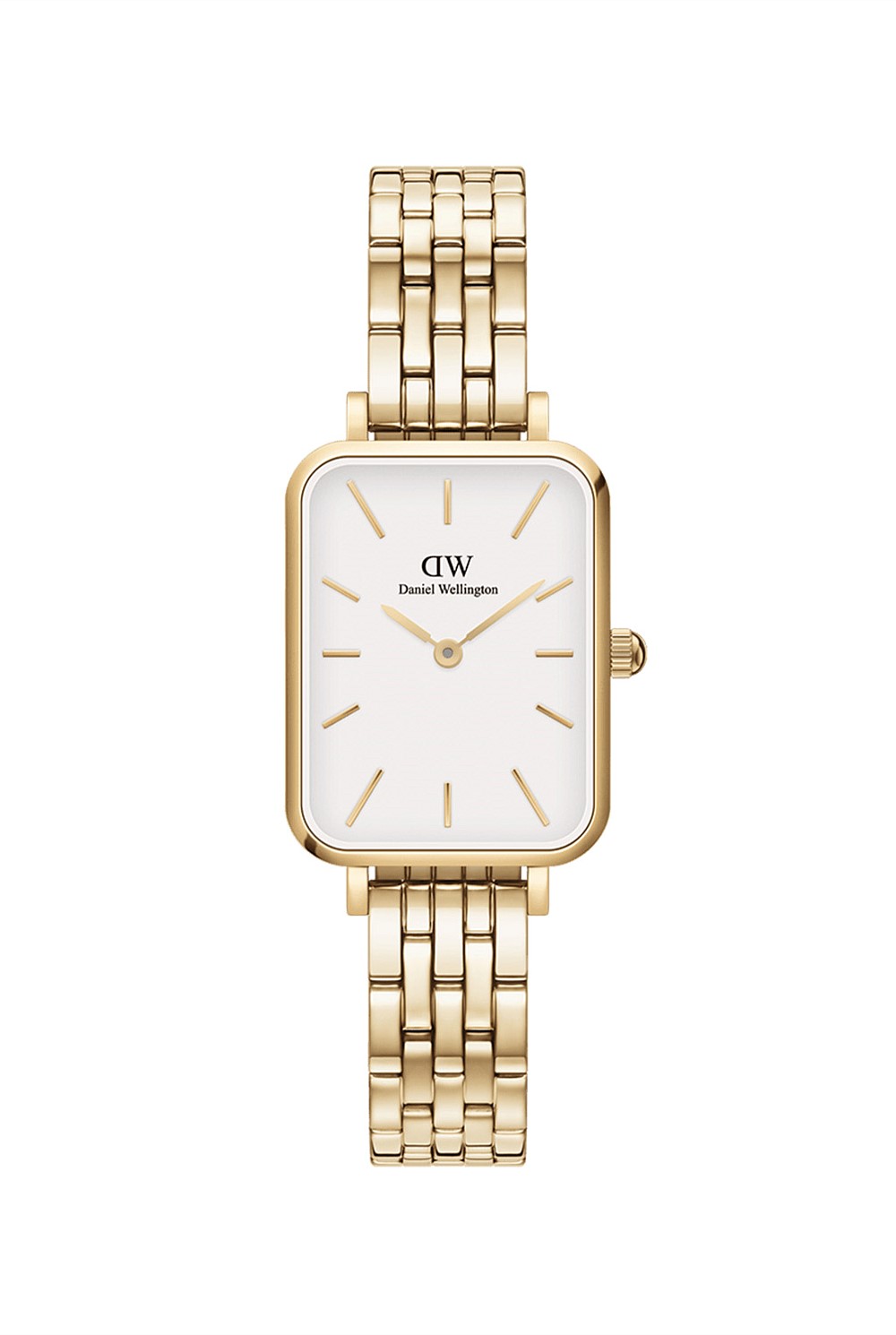 Quadro 20x26 5-link Gold & White Watch