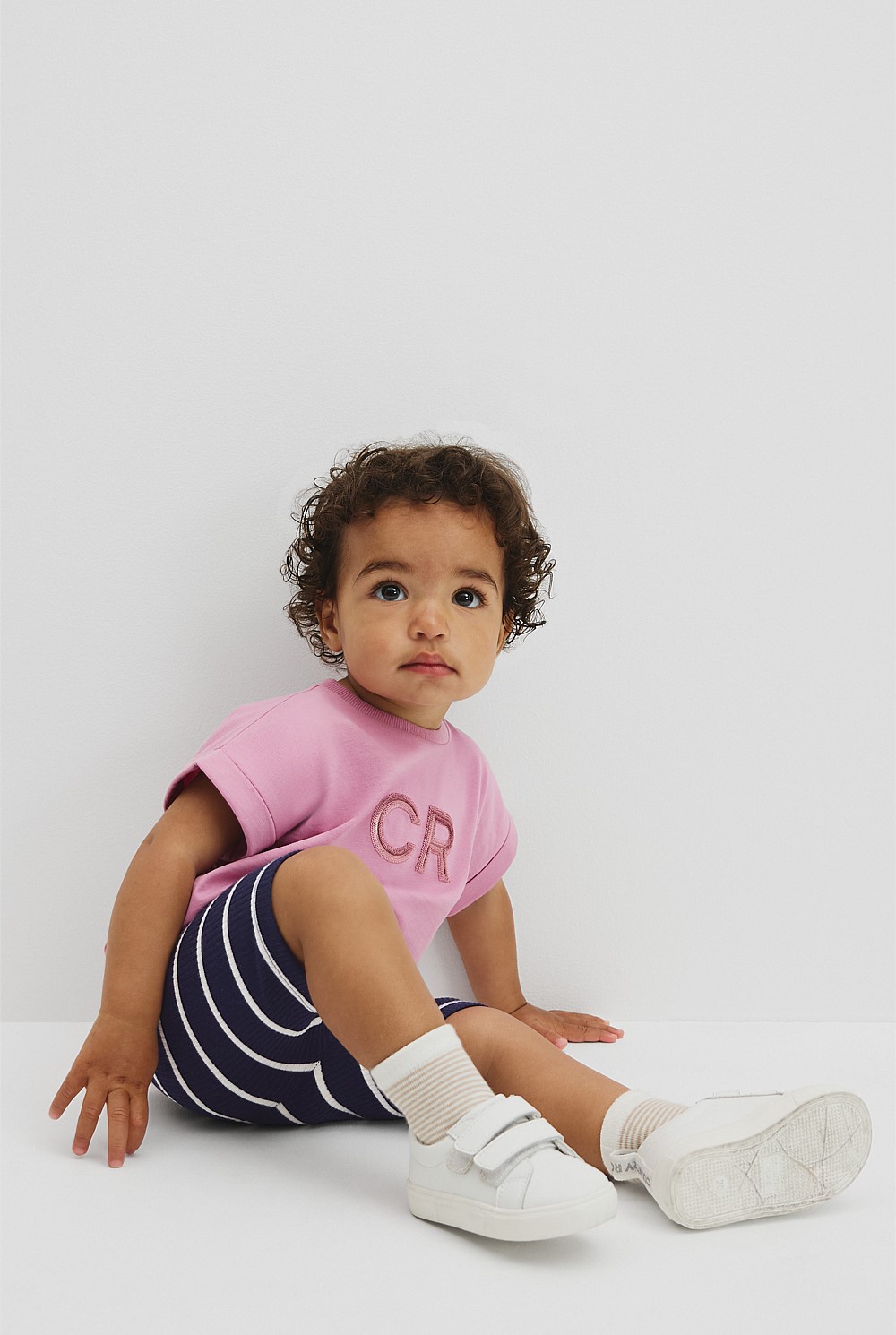 Organically Grown Cotton CR Sequin Logo T-Shirt