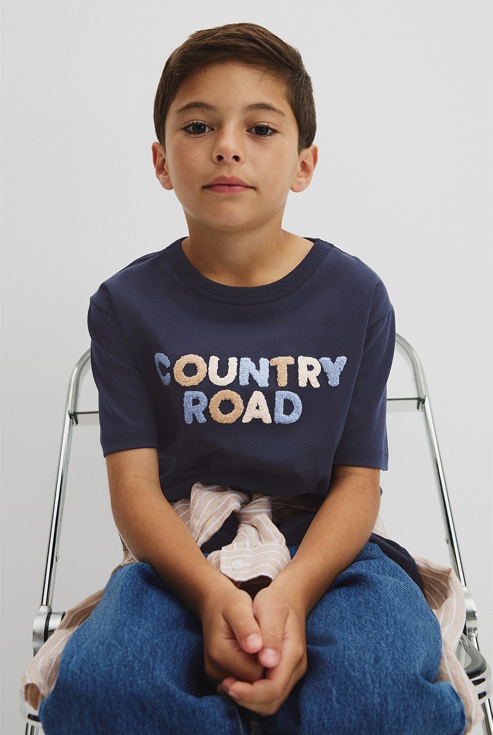 Organically Grown Cotton Boucle Logo T-Shirt