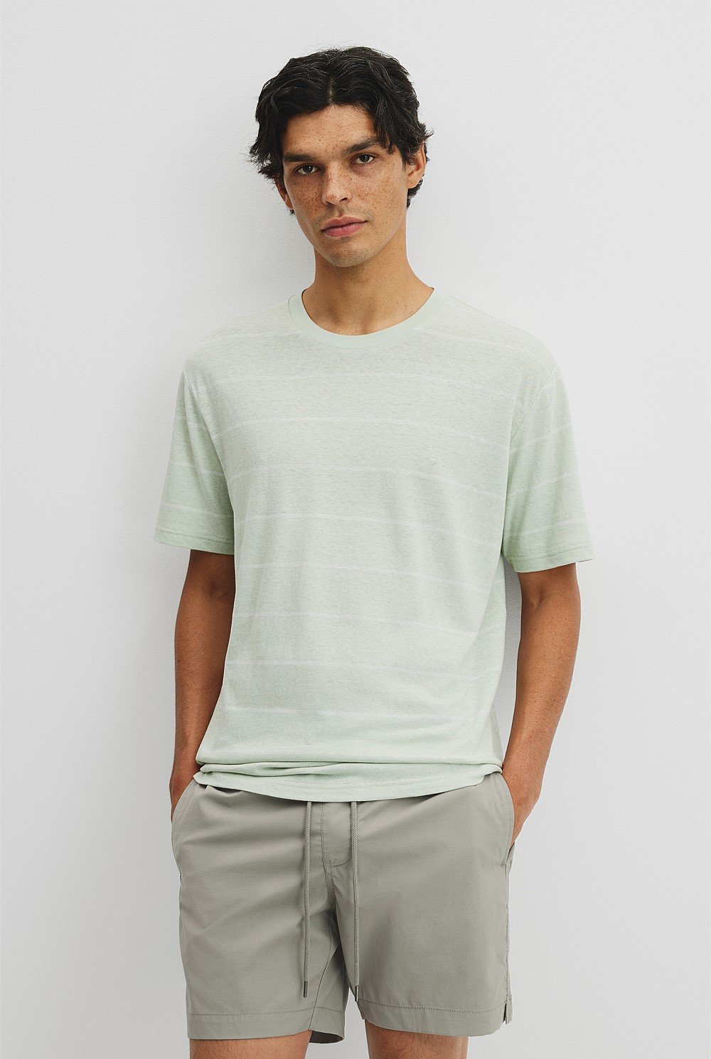 Hemp Slub StripeT-Shirt