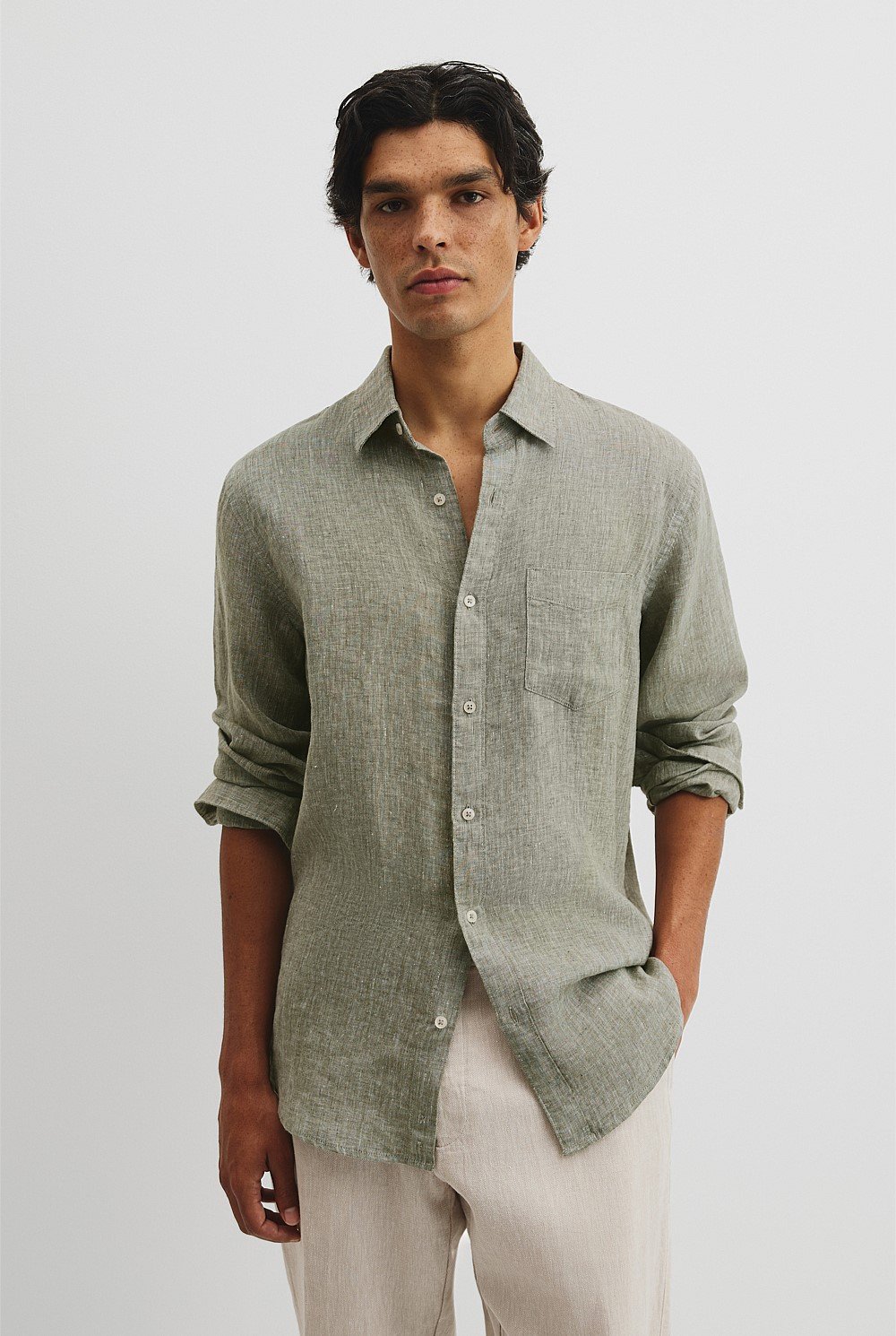 Organically Grown Linen Regular Fit Shirt