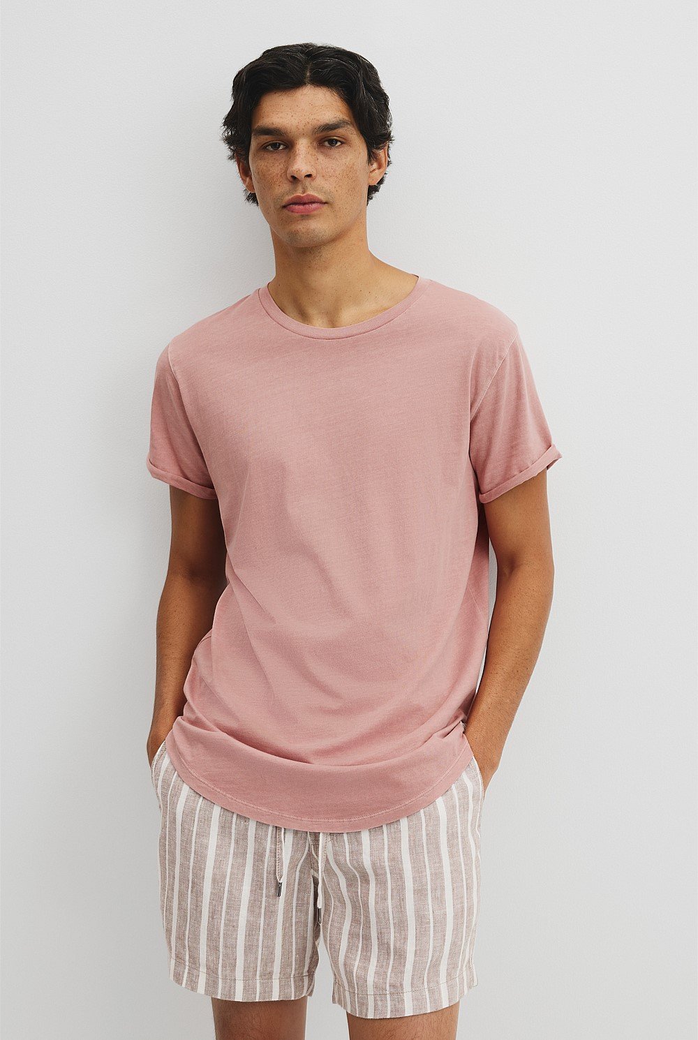 Australian Cotton Longline Garment Dye T-Shirt