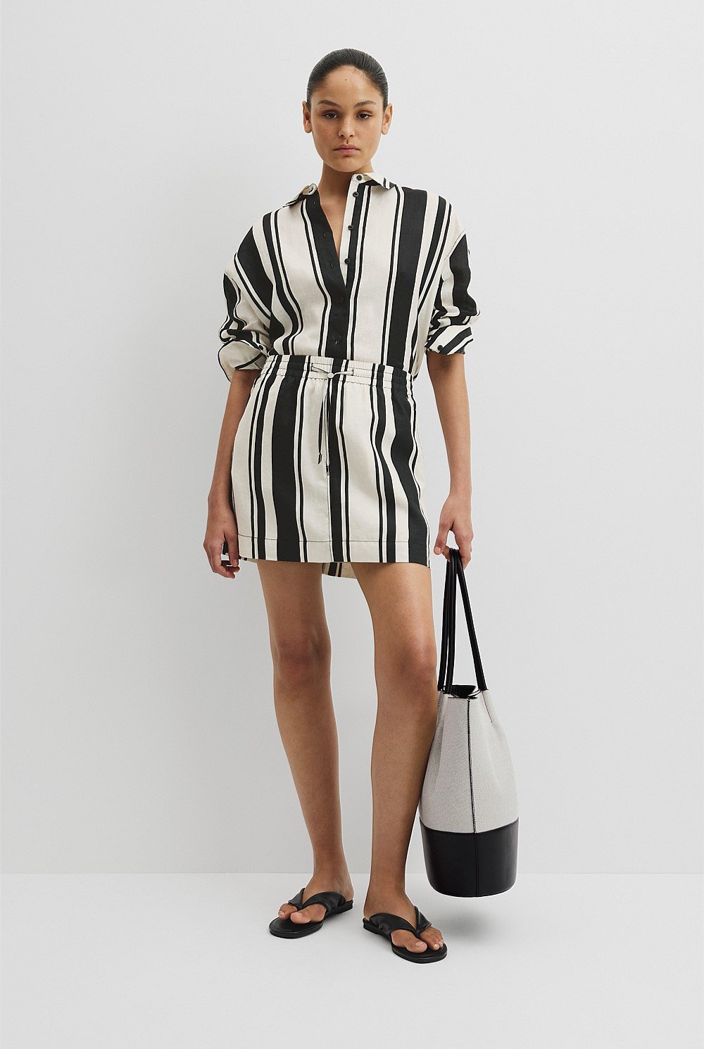 Print Pull On Linen Small