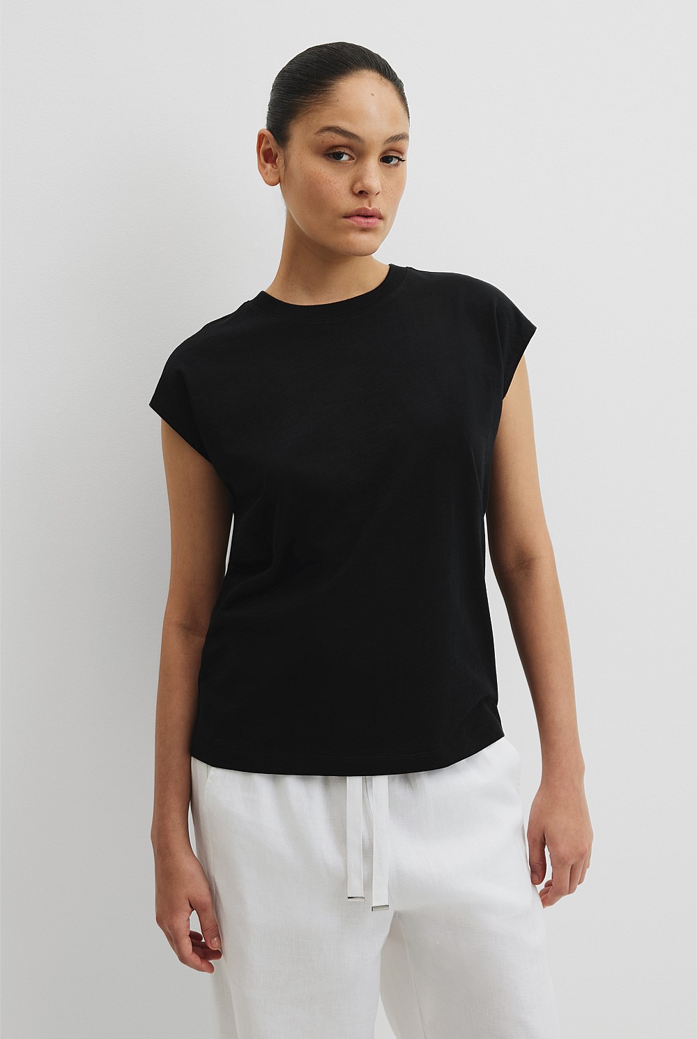 Australian Cotton Crew Neck Slub T-Shirt