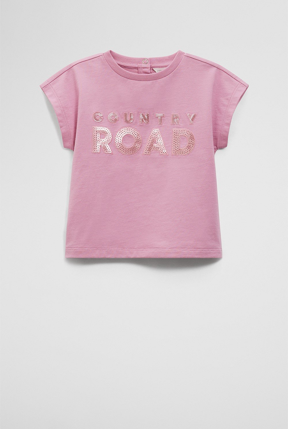 Organically Grown Cotton Sequin Logo T-Shirt