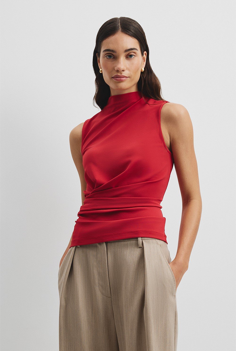 Crepe Drape Top