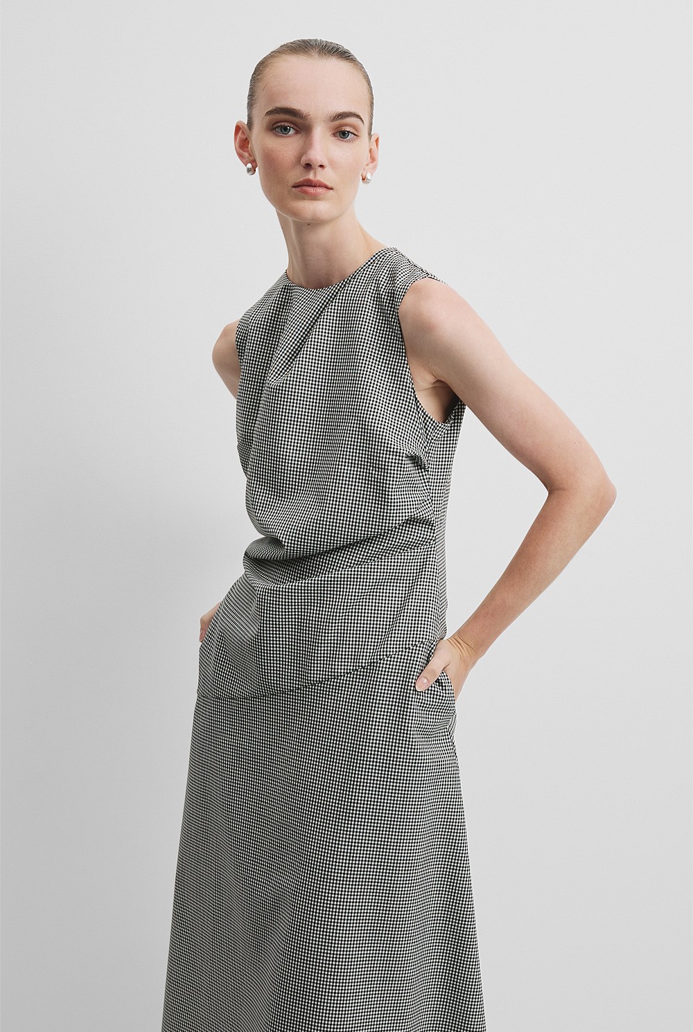 Gingham Midi Dress