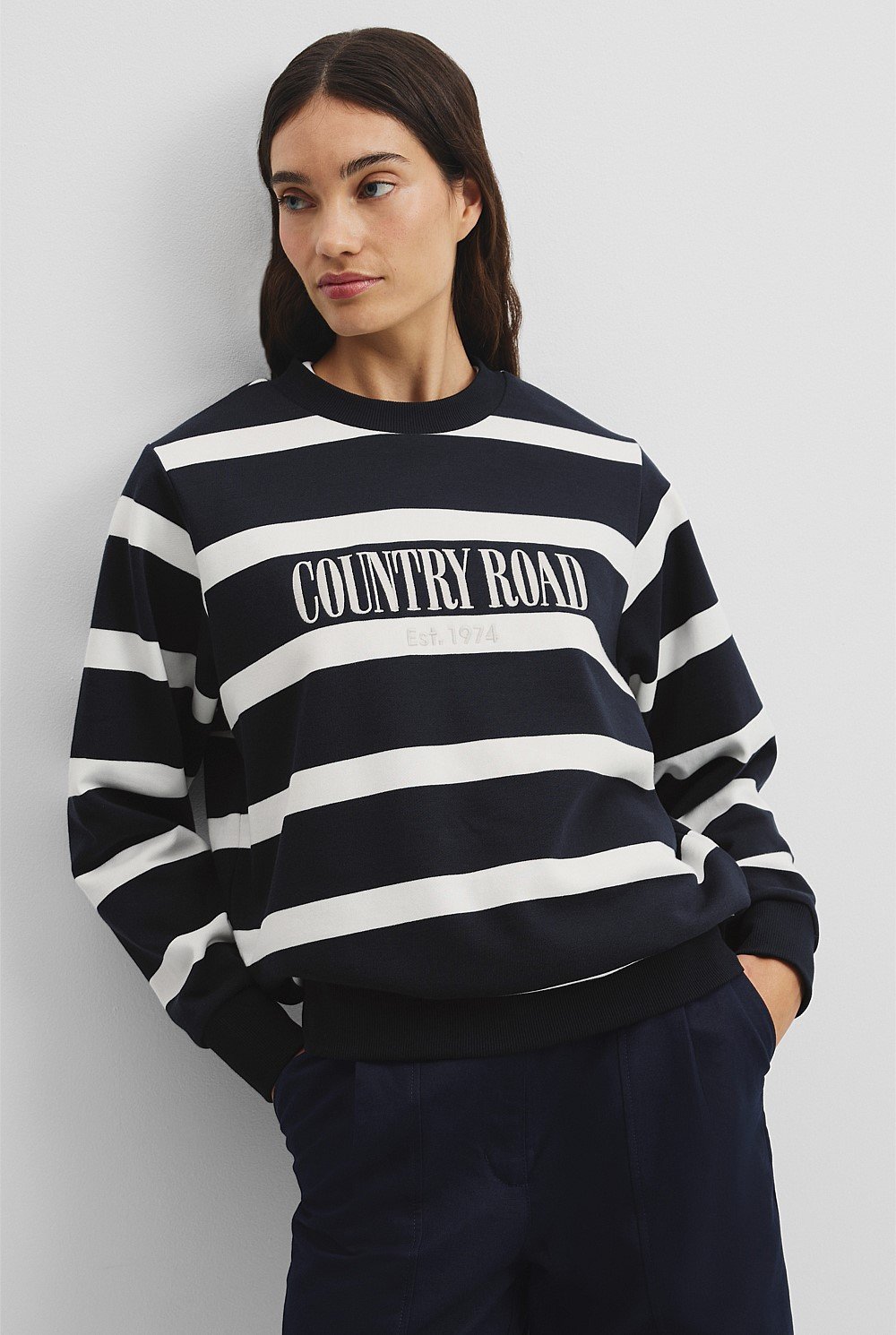 Australian Cotton Stripe Heritage Sweat