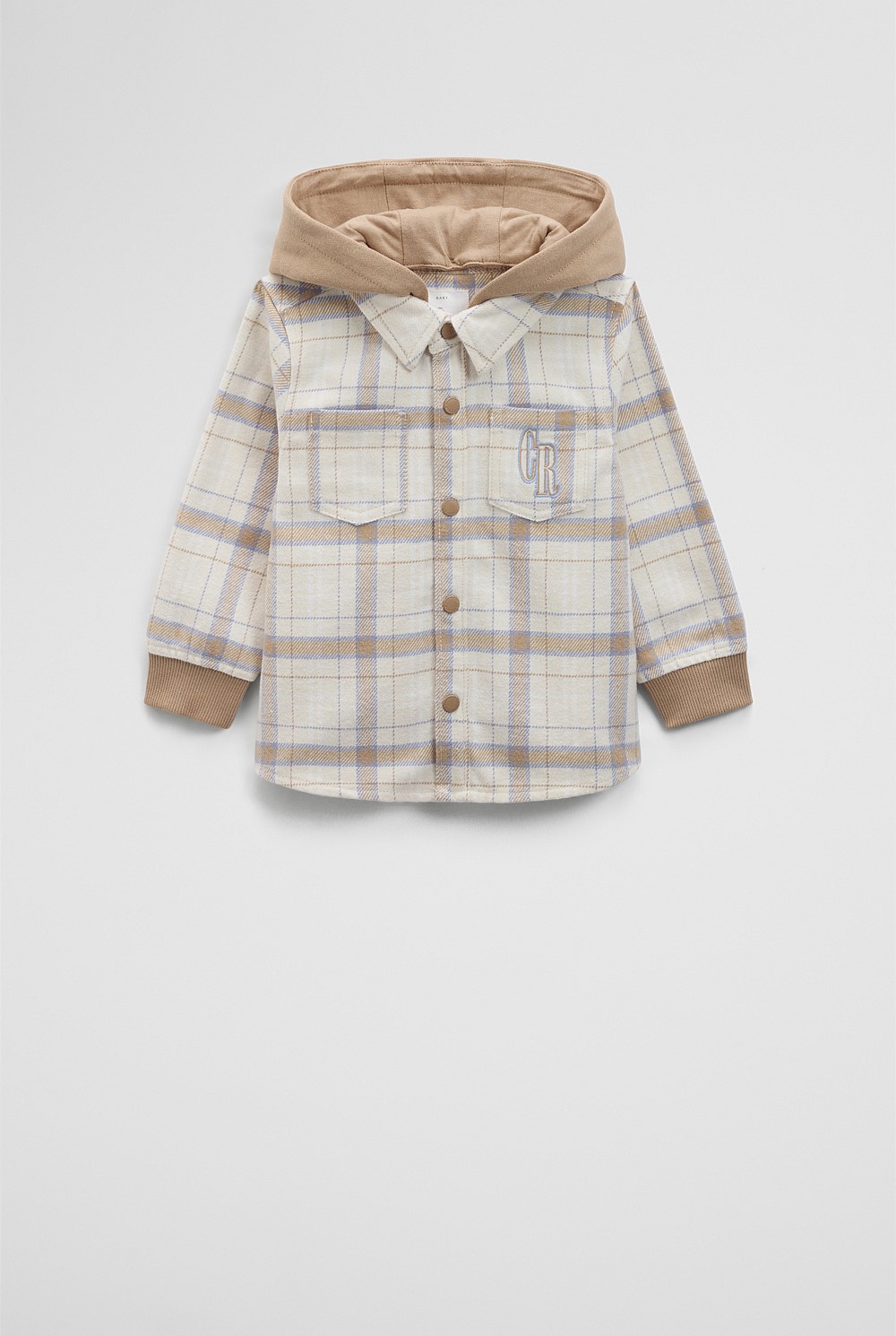 Organically Grown Cotton Hooded Check Shirt