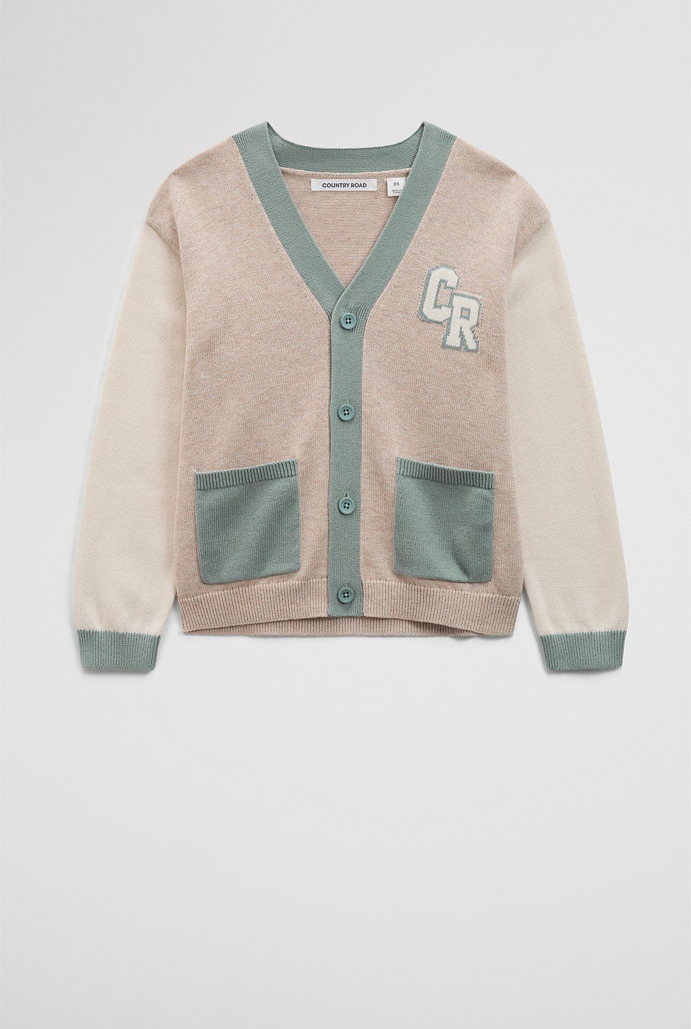 Contrast Knit Cardigan