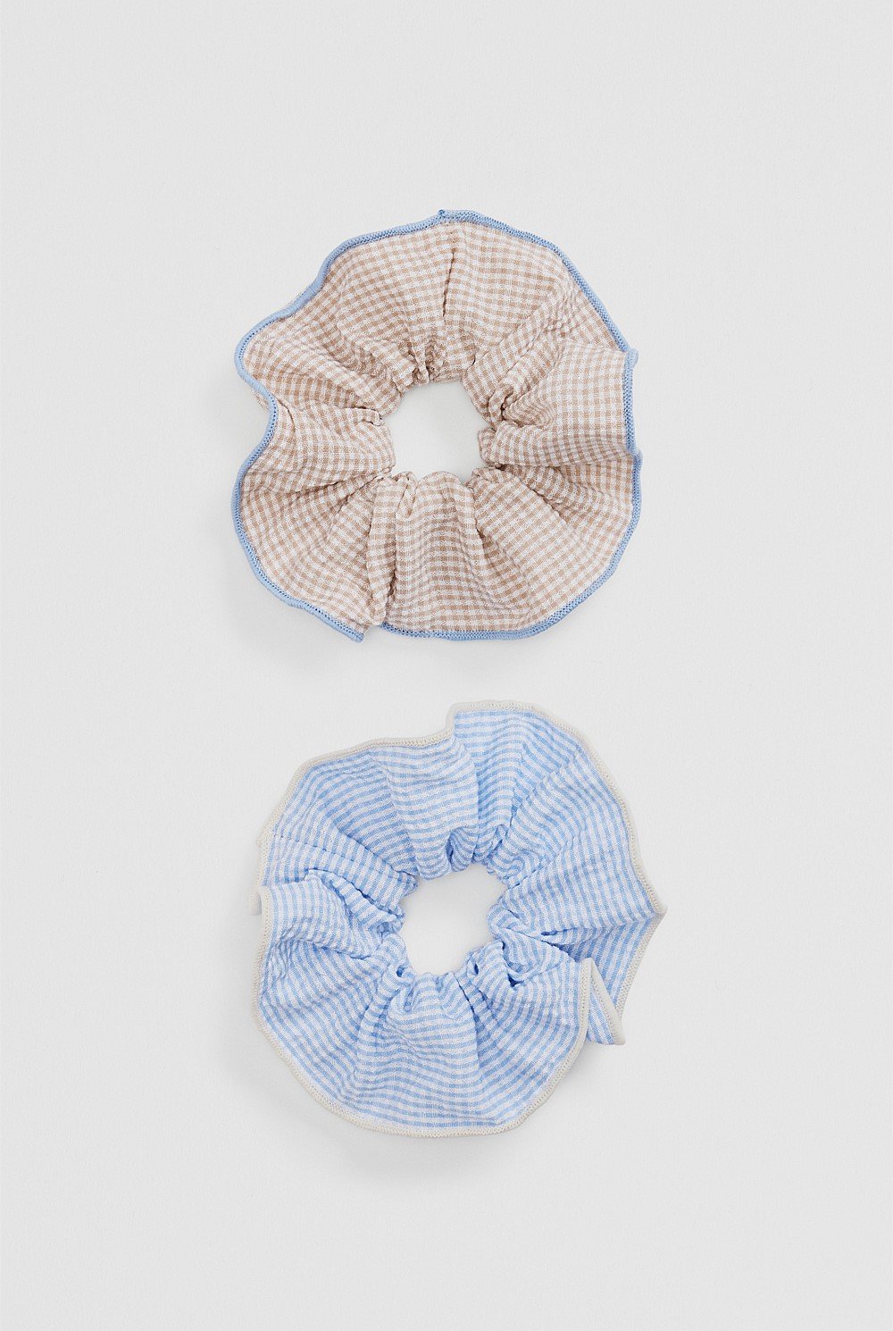 Gingham Scunchie Pack of 2