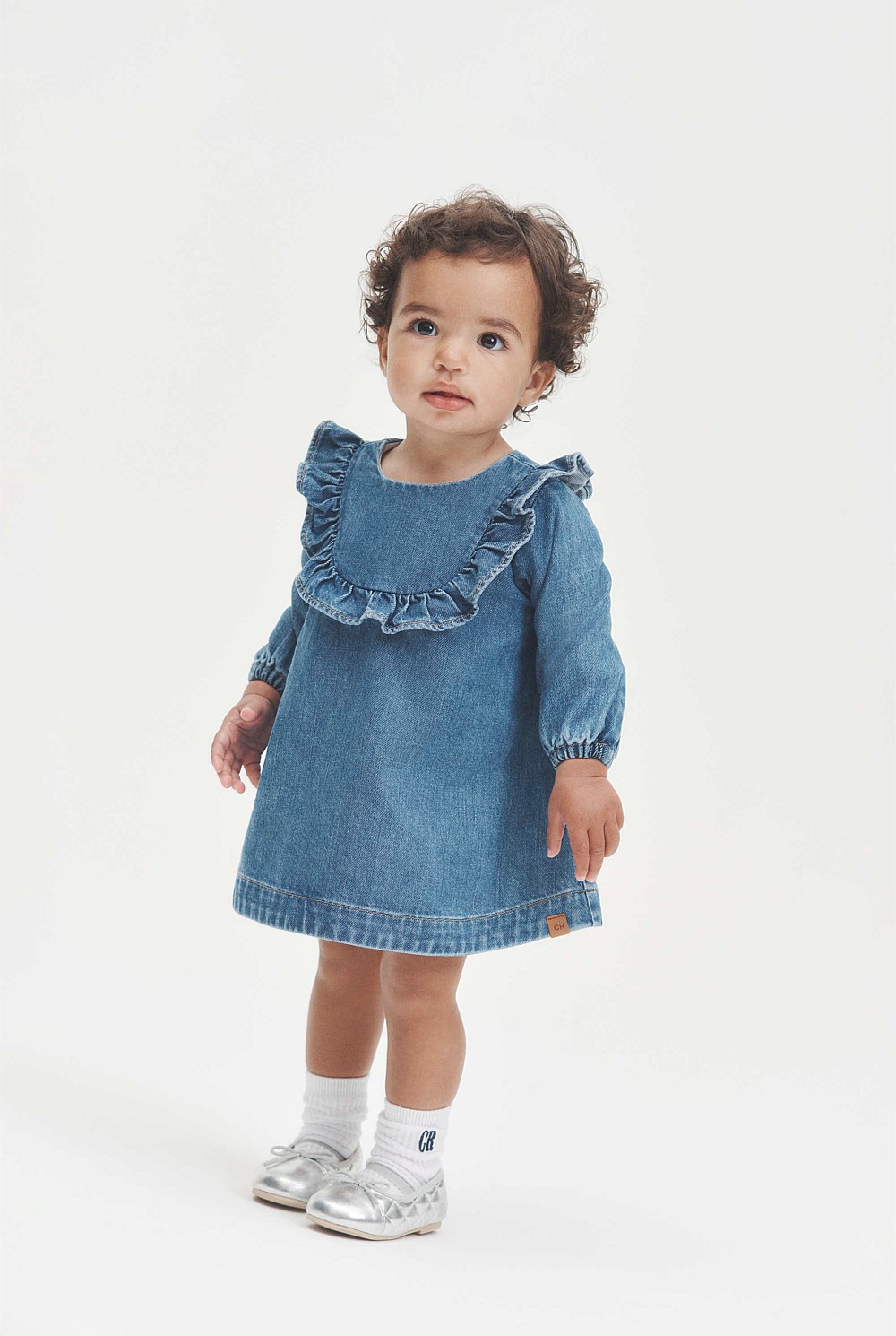 Denim Frill Dress