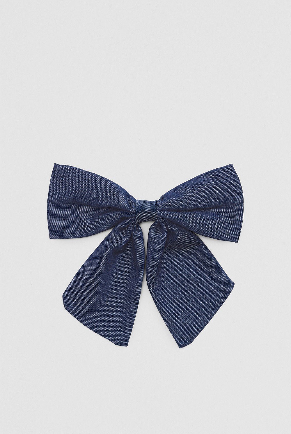 Denim Bow Clip