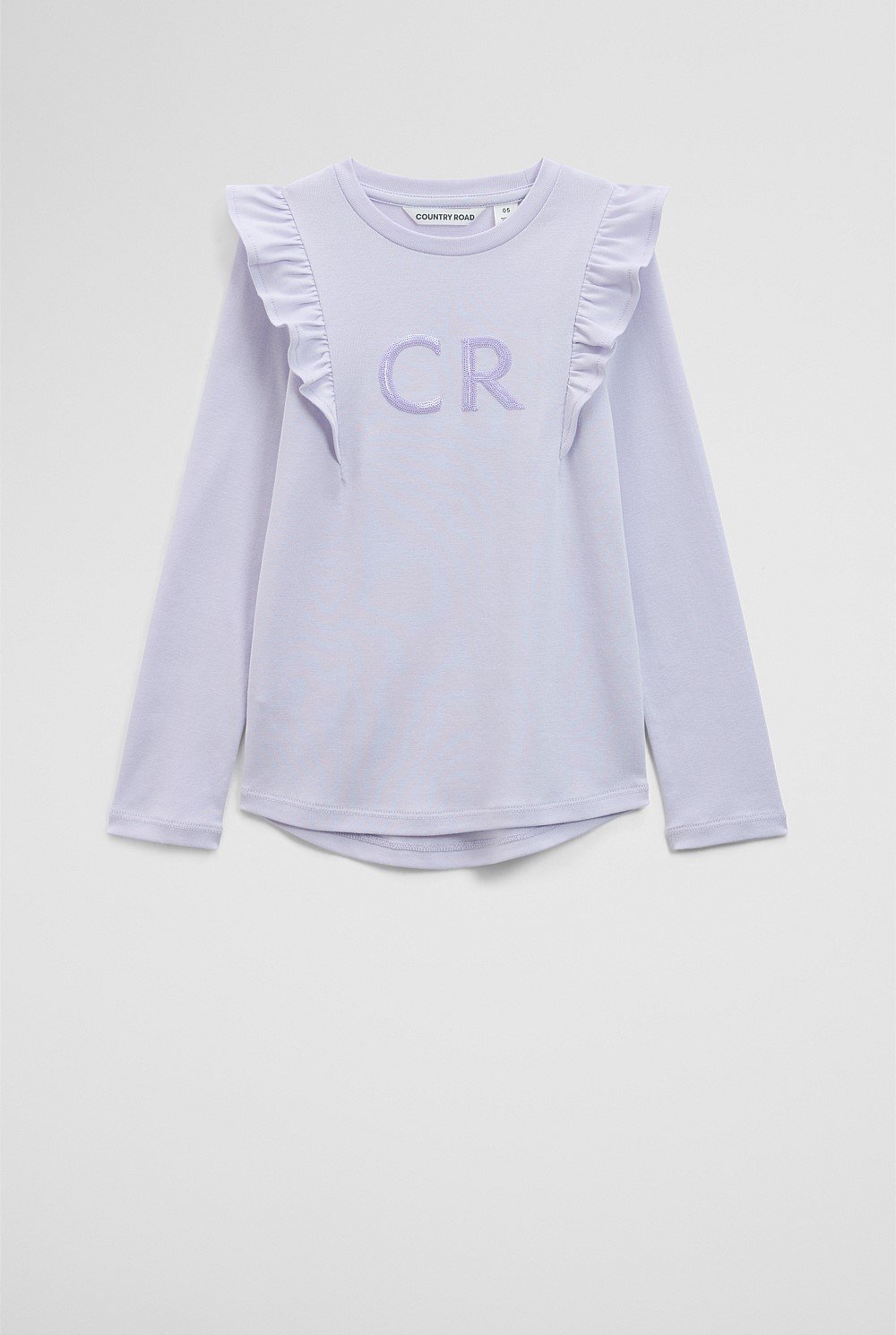 Long Sleeve Logo Frill T-Shirt