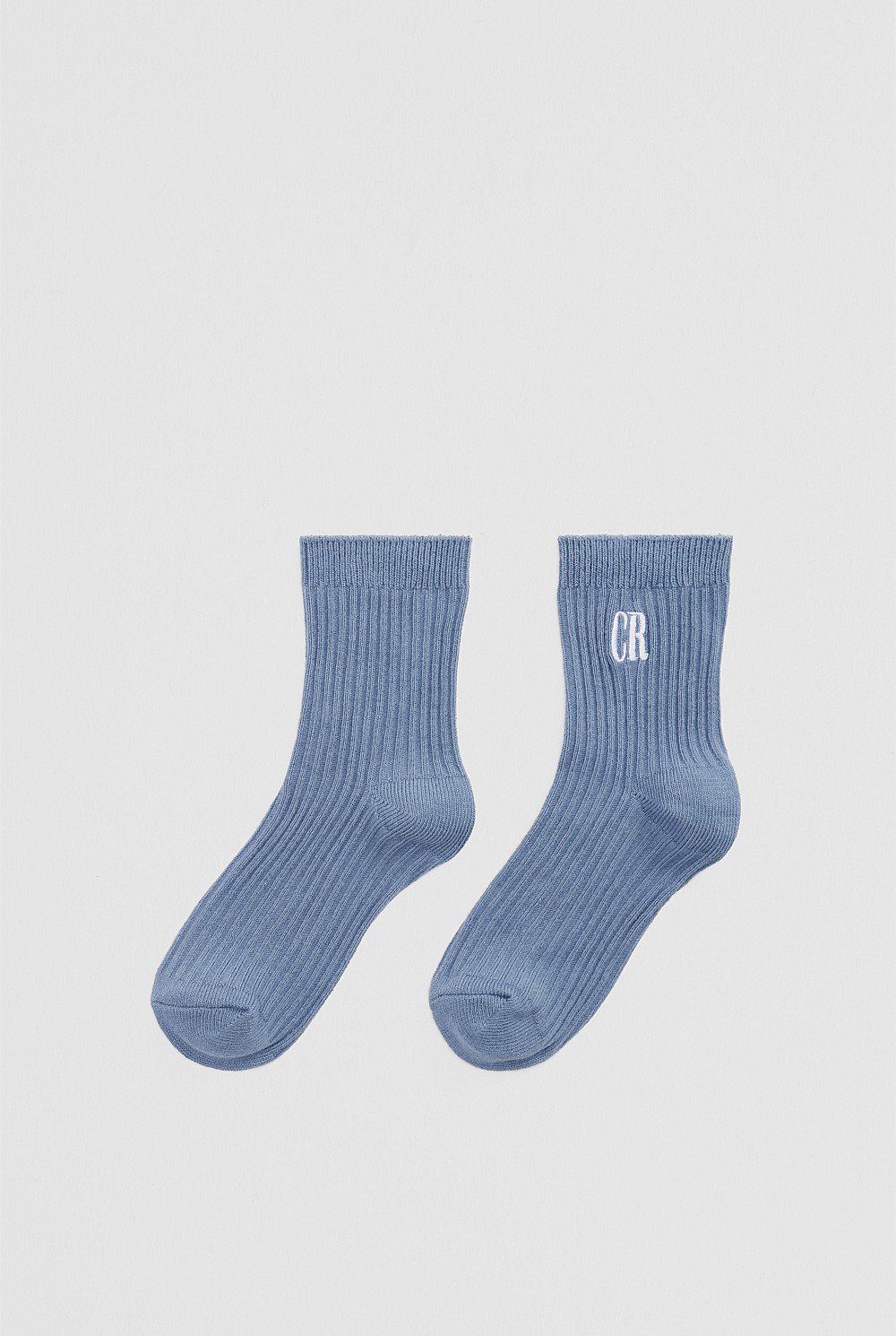 Rib Quarter Crew Sock