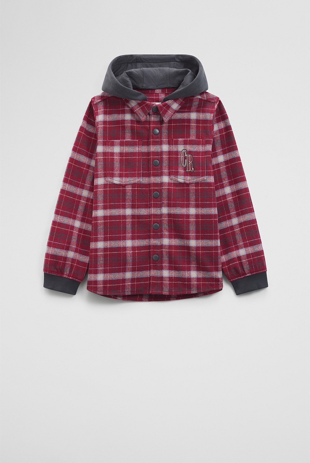 Organically Grown Cotton Hooded Check Shirt