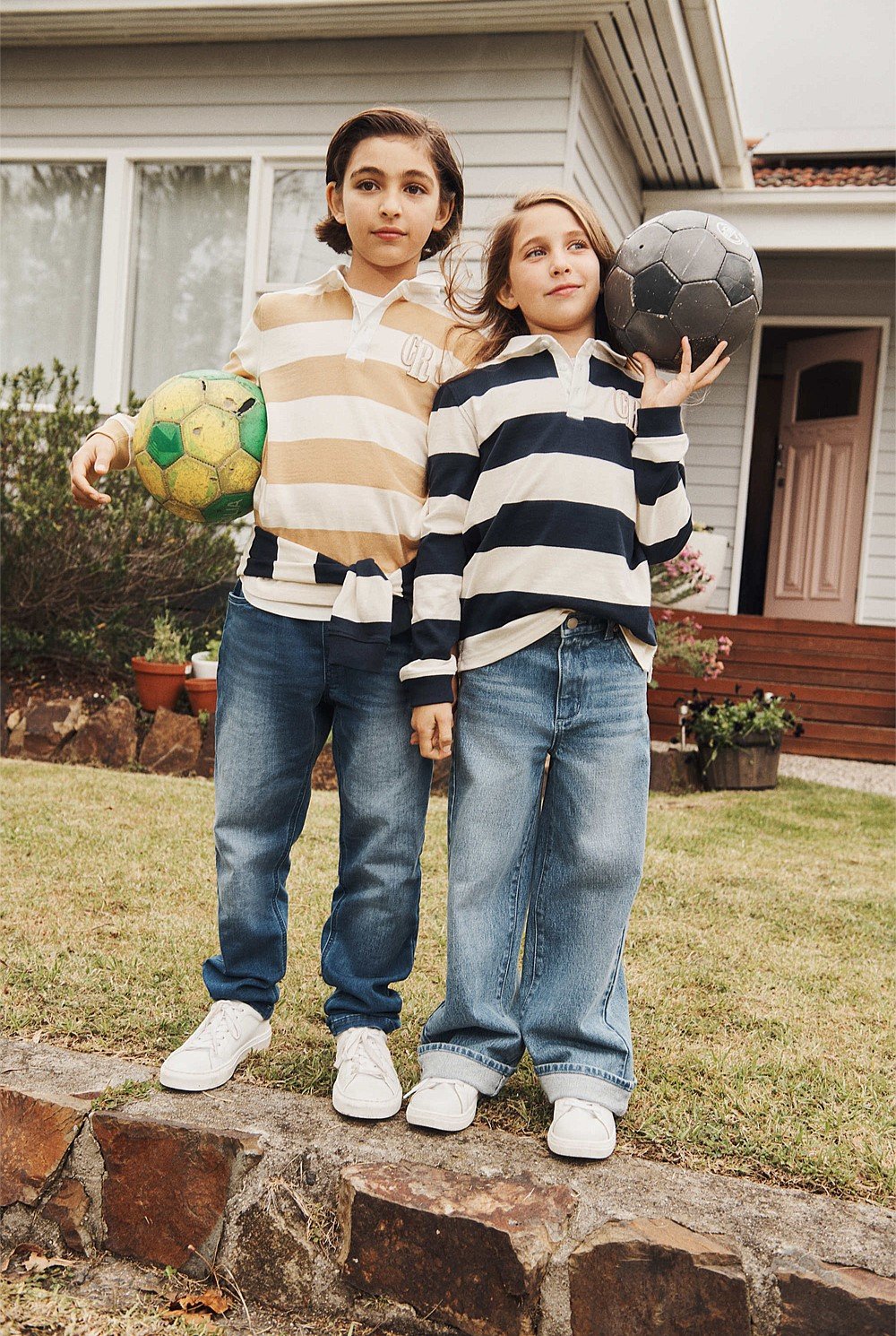 Organically Grown Cotton Block Stripe Rugby