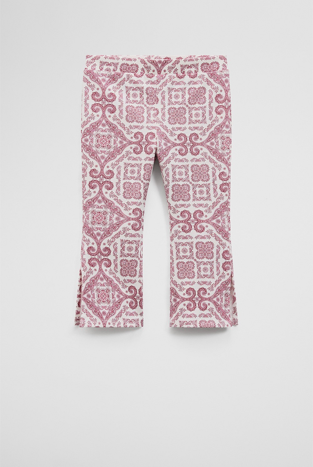 Organically Grown Cotton Blend Flare Paisley Legging