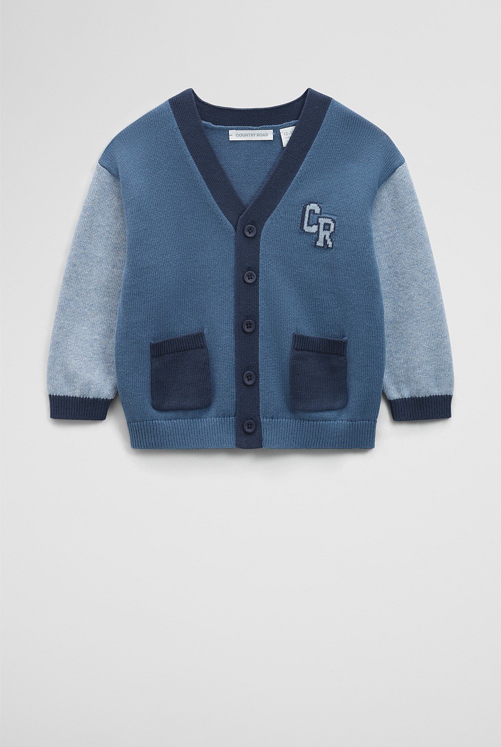 Contrast Knit Cardigan