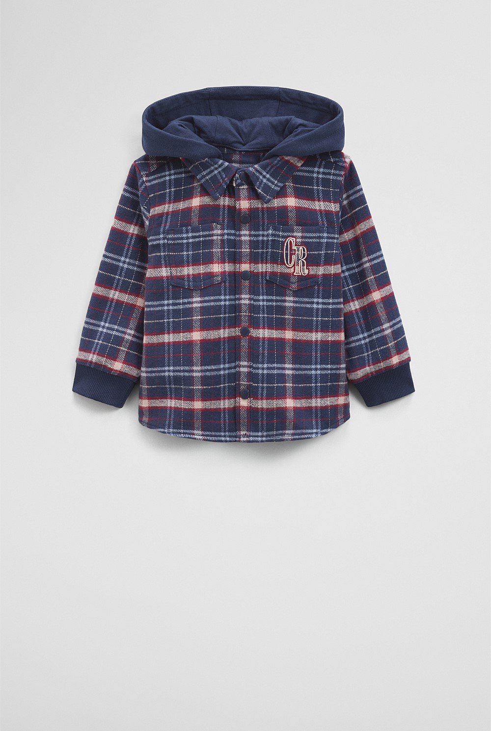 Organically Grown Cotton Hooded Check Shirt