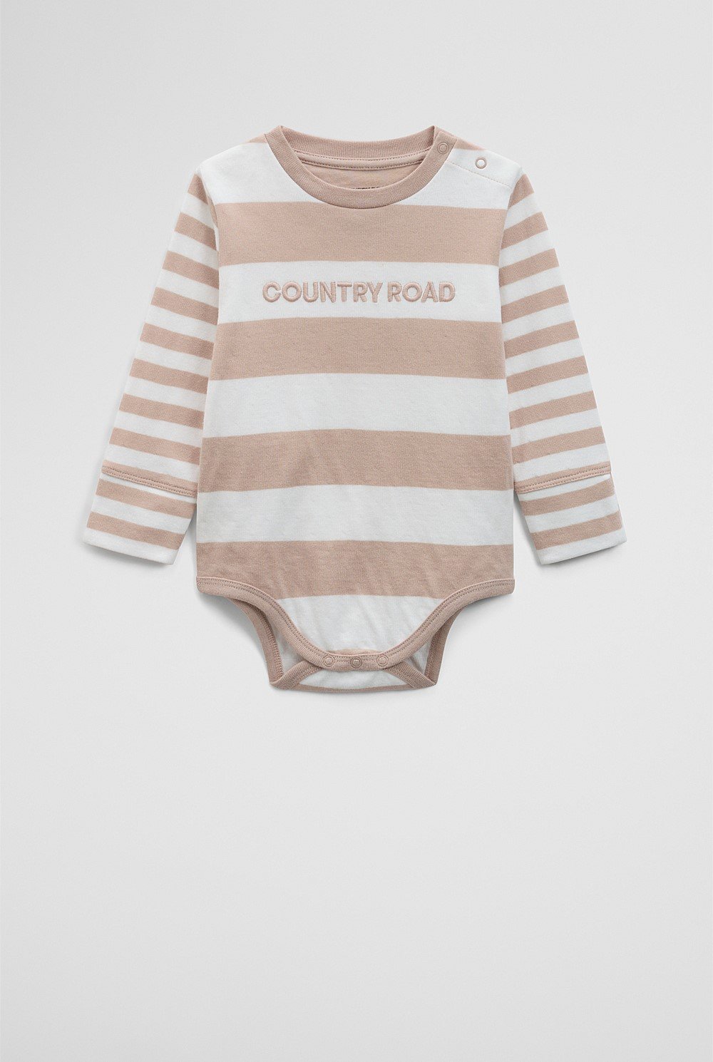 Spliced Stripe Long Sleeve Bodysuit