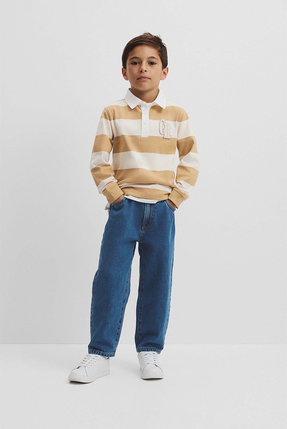 Organically Grown Cotton Block Stripe Rugby