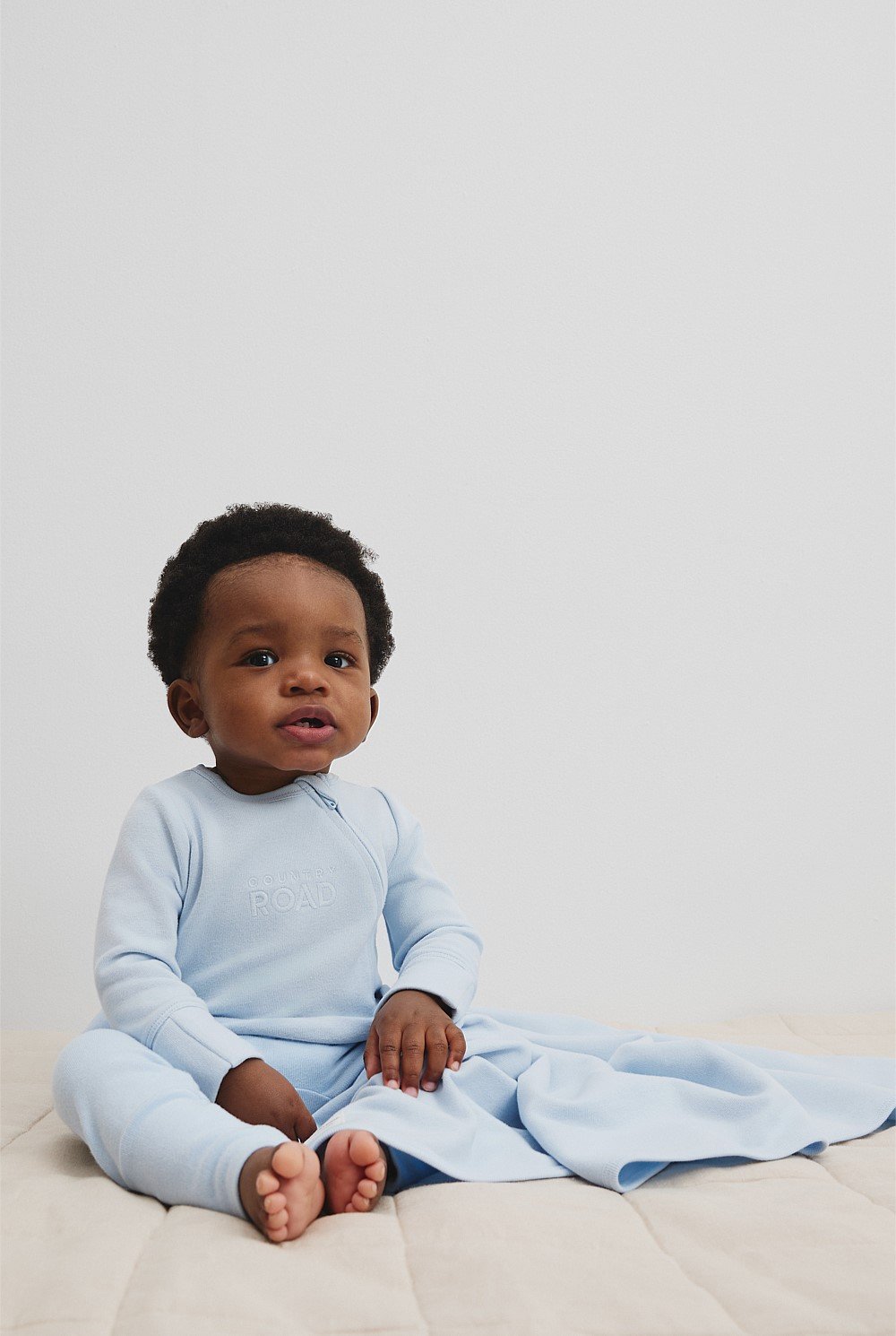 Organically Grown Cotton Blend Logo Zip Jumpsuit