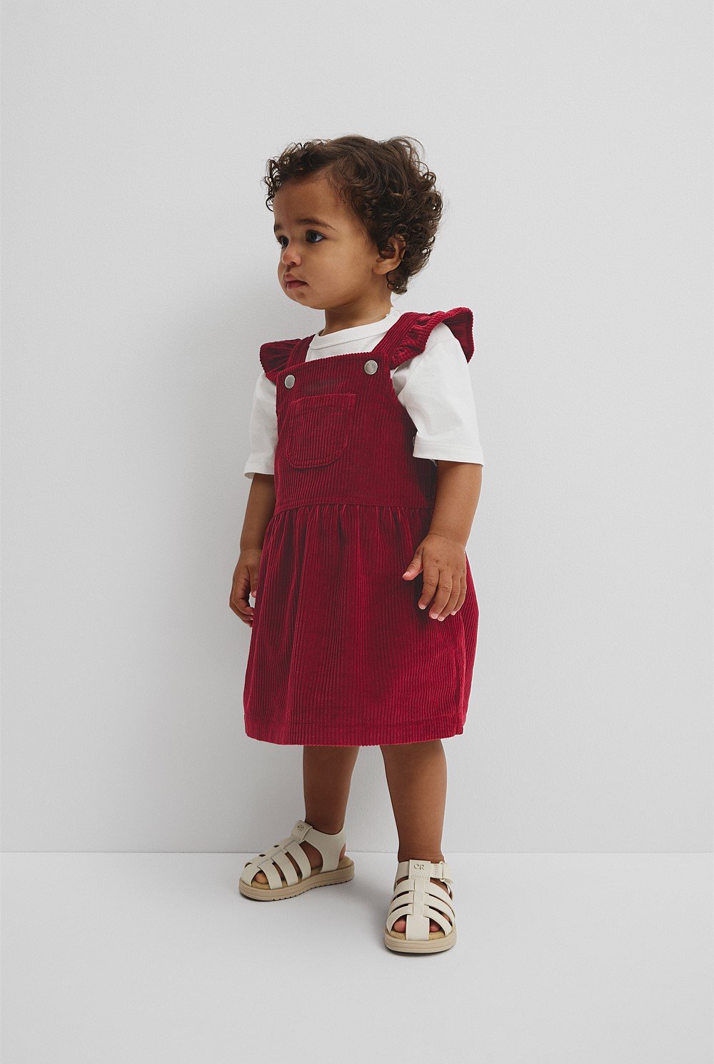 Organically Grown Cotton Cord Frill Dress