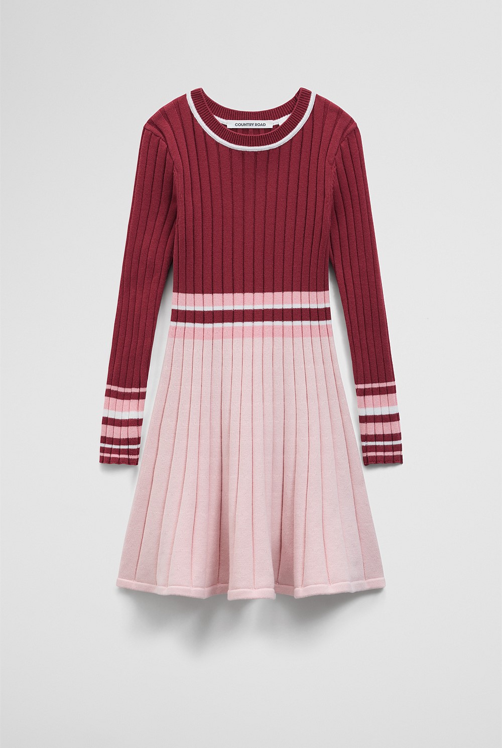 Placed Strap Knit Dress