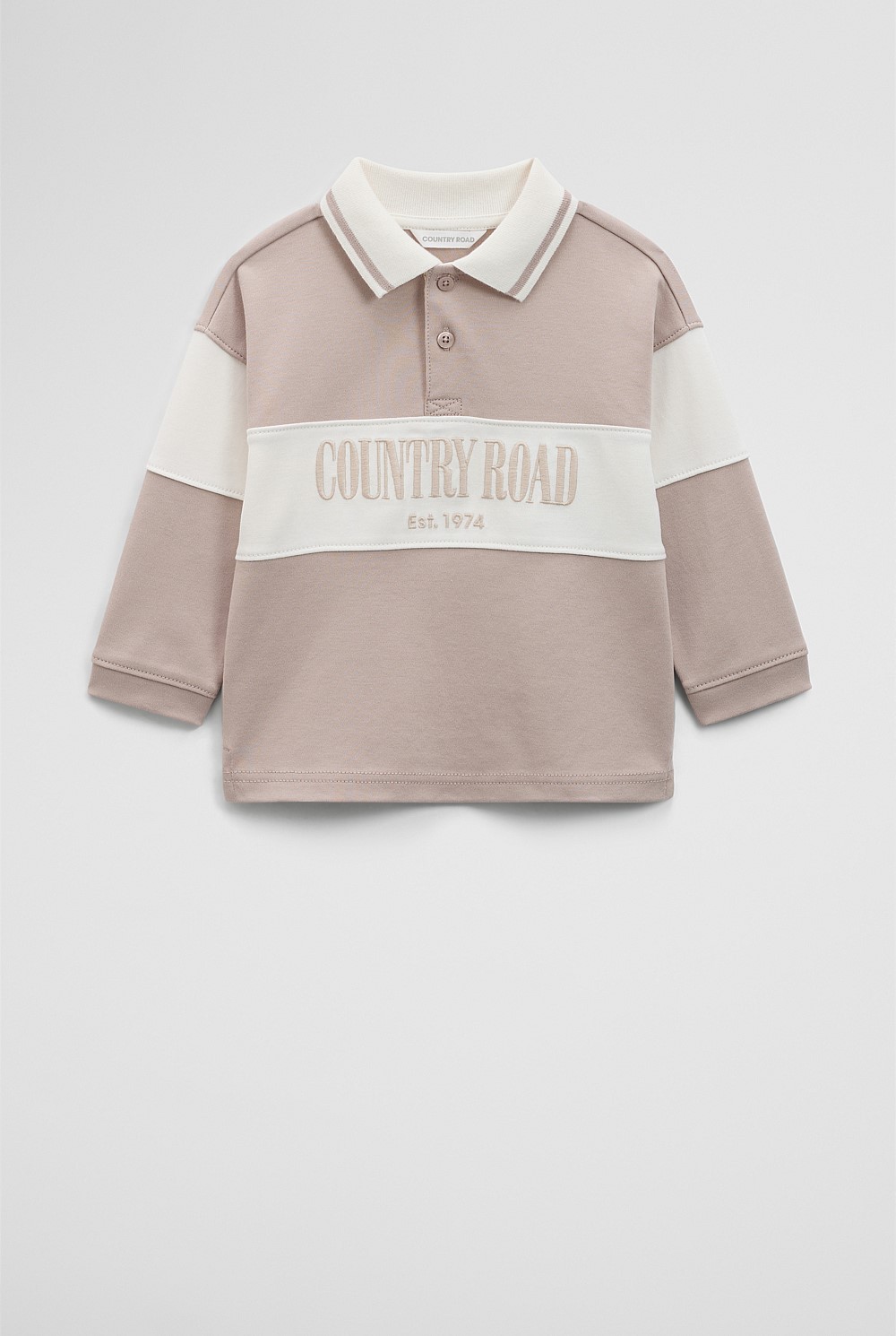 Organically Grown Cotton Logo Rugby T-Shirt