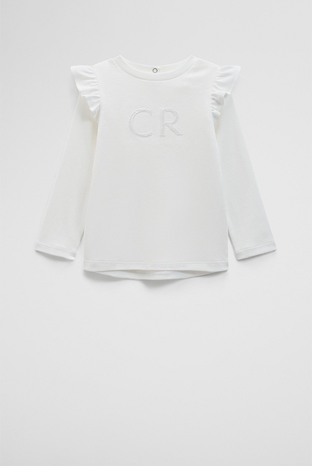 Long Sleeve Logo Frill T-Shirt