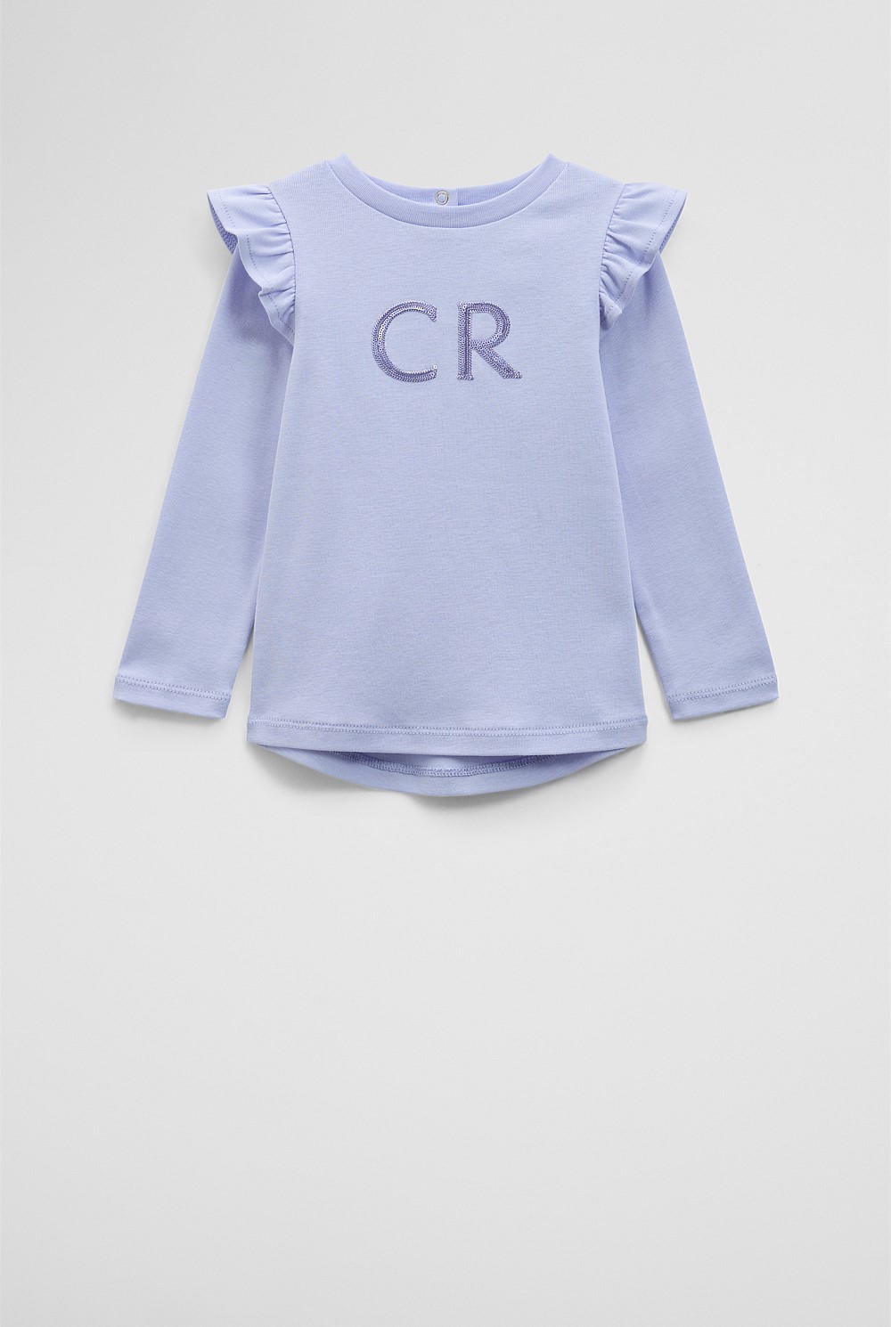 Long Sleeve Logo Frill T-Shirt