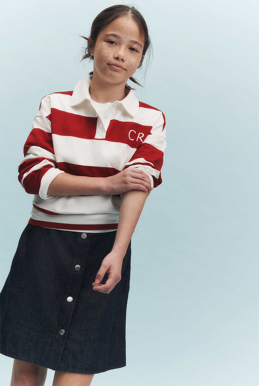 Teen Block Stripe Rugby